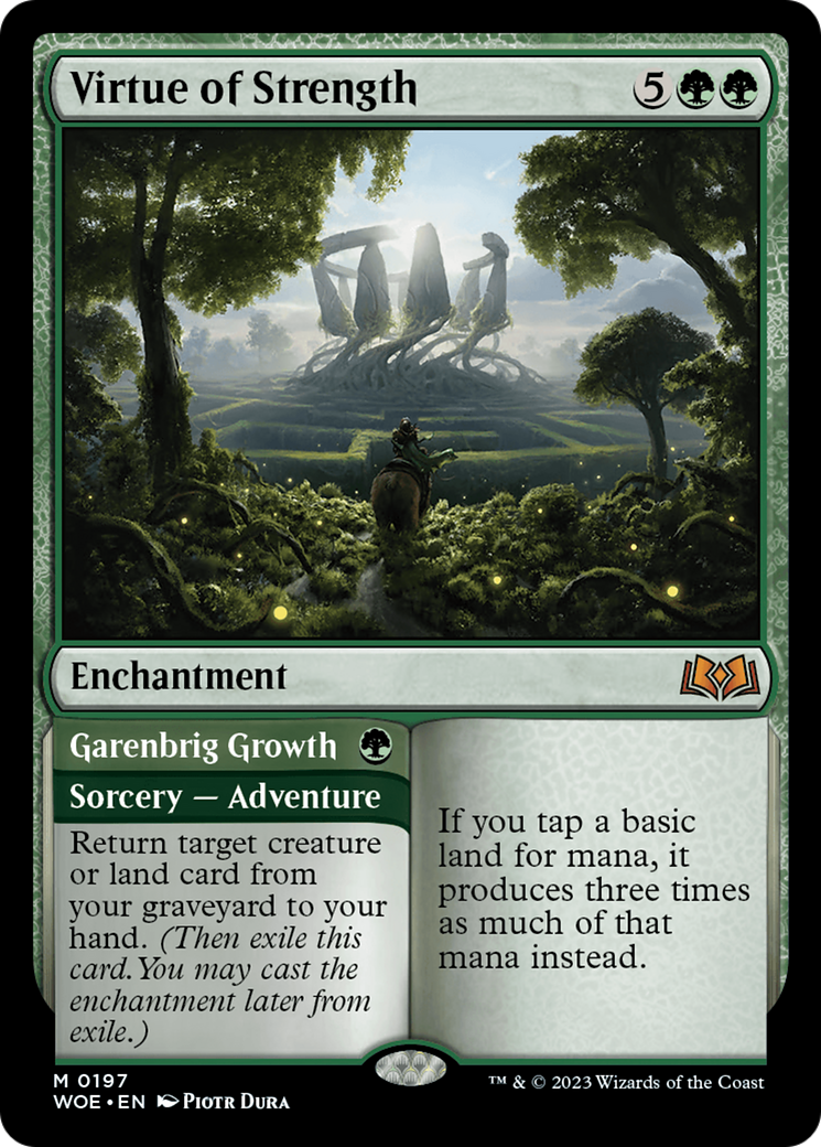 Virtue of Strength // Garenbrig Growth (WOE-197) - Wilds of Eldraine