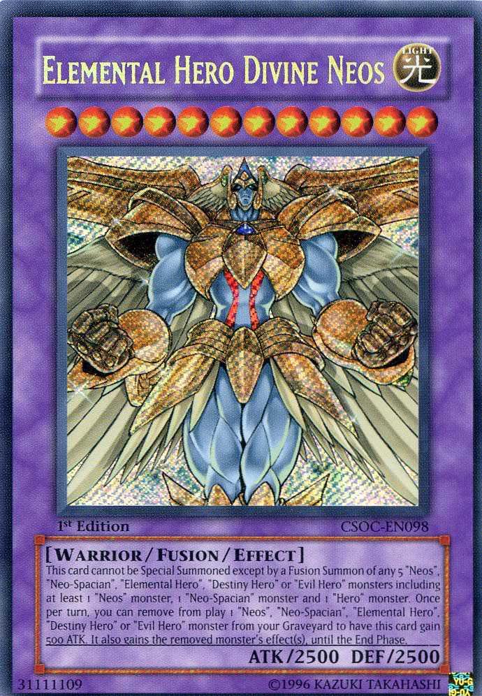 Elemental Hero Divine Neos [CSOC-EN098] Secret Rare - Josh's Cards