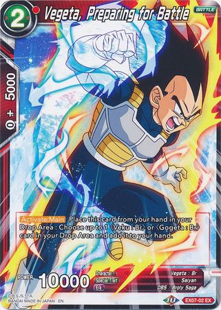 Vegeta, Preparing for Battle (EX07-02) [Magnificent Collection Fusion Hero] Parallel Foil