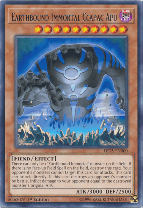 Earthbound Immortal Ccapac Apu [LED5-EN000] Rare - Josh's Cards