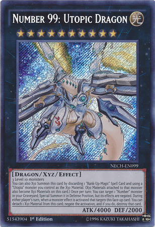 Number 99: Utopic Dragon [NECH-EN099] Secret Rare - Josh's Cards