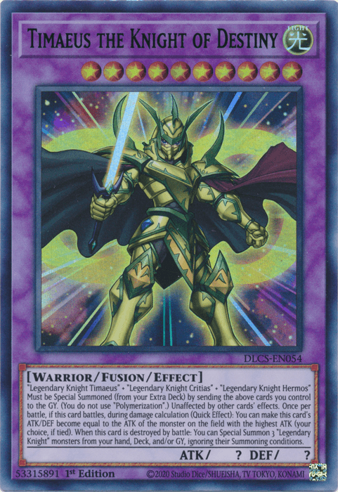 Timaeus the Knight of Destiny (Purple) [DLCS-EN054] Ultra Rare - Josh's Cards