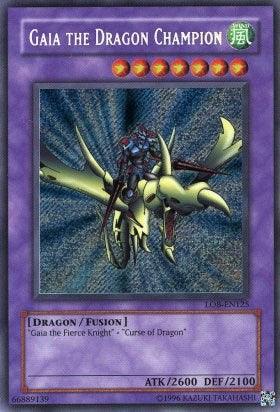 Gaia the Dragon Champion [LOB-EN125] Secret Rare - Josh's Cards