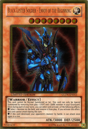 Black Luster Soldier - Envoy of the Beginning [GLD4-EN013] Gold Rare - Josh's Cards