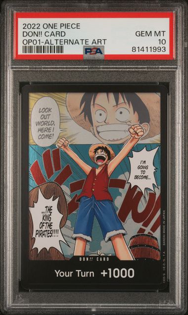 One Piece: Don!! Card Alternate Art OP01 PSA 10