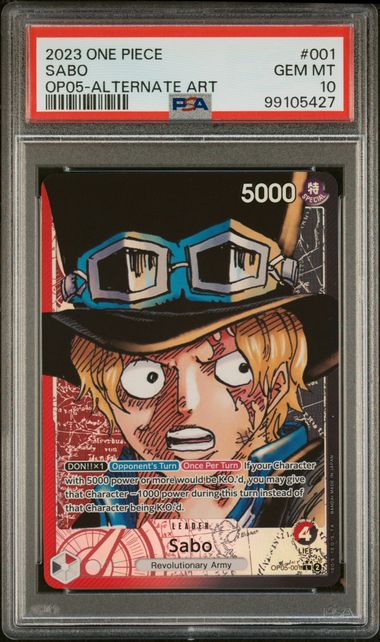 One Piece: Sabo Alternate Art Awakening of the New Era OP05-001 PSA 10