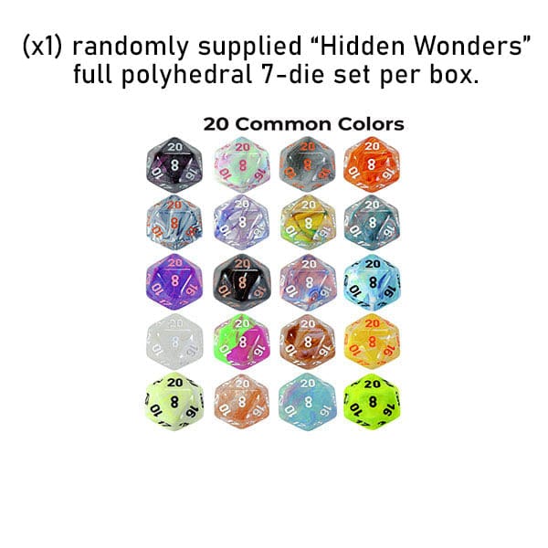Chessex Hidden Wonders Assorted 7-Die Polyhedral Set