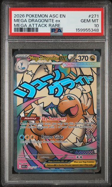 Mega Dragonite Mega Attack Rare ME Ascended Heroes 271/217 PSA 10
