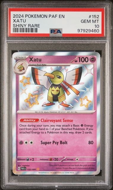 Xatu Paldean Fates 152/091 PSA 10