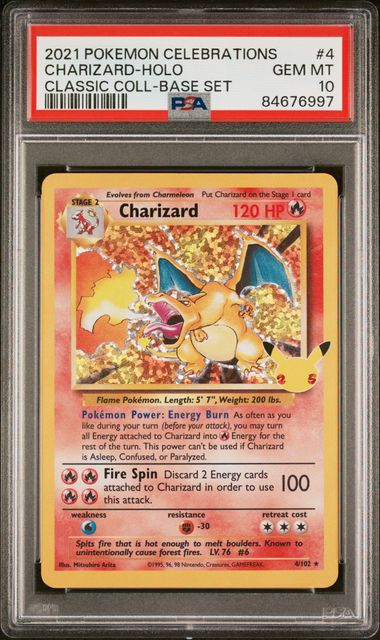 Charizard Celebrations 4/102 PSA 10