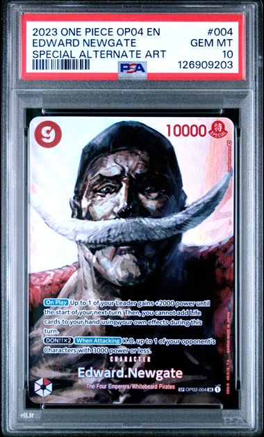 Edward.Newgate SP Kingdoms of Intrigue (OP04) OP02-004 PSA 10