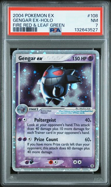 Gengar ex FireRed & LeafGreen 108/112 PSA 7