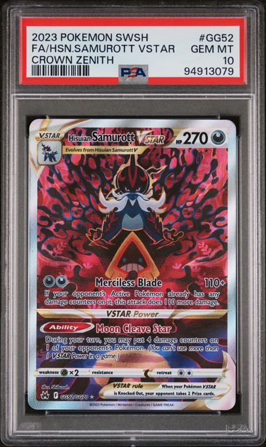 Hisuian Samurott VSTAR Crown Zenith GG52/GG70 PSA 10