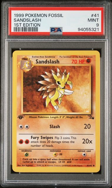 Sandslash Fossil 1st Edition 41/62 PSA 9