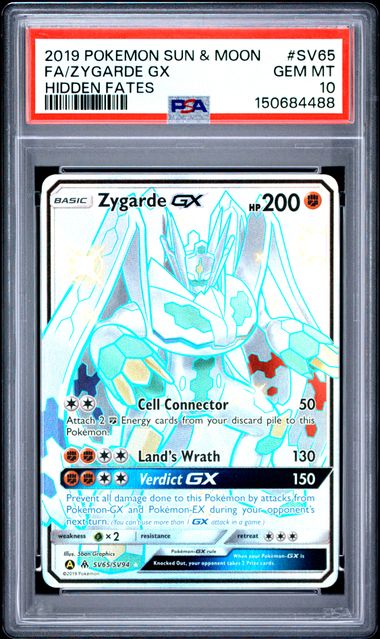 Zygarde GX Hidden Fates Shiny Vault SV65/SV94 PSA 10
