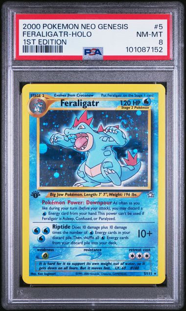Feraligatr Neo Genesis 1st Edition 5/111 PSA 8