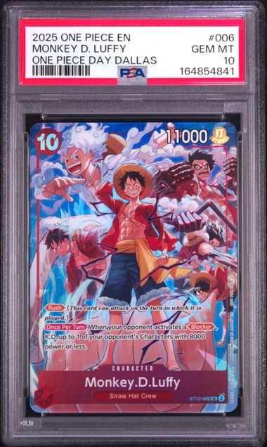Monkey.D.Luffy One Piece Day Dallas ST10-006 PSA 10