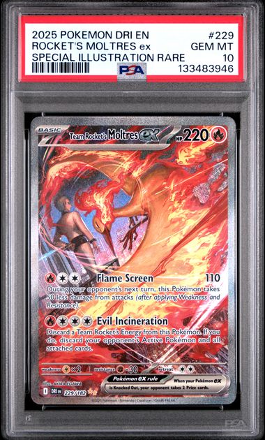 Rocket's Moltres ex Destined Rivals 229/182 PSA 10