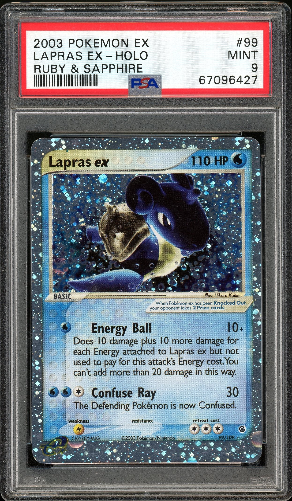 Lapras ex Ruby & Sapphire 99/109 PSA 9