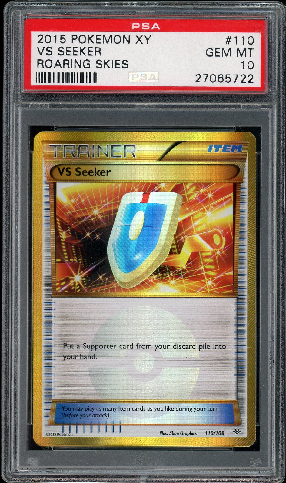 VS Seeker Secret Rare Roaring Skies 110/108 PSA 10