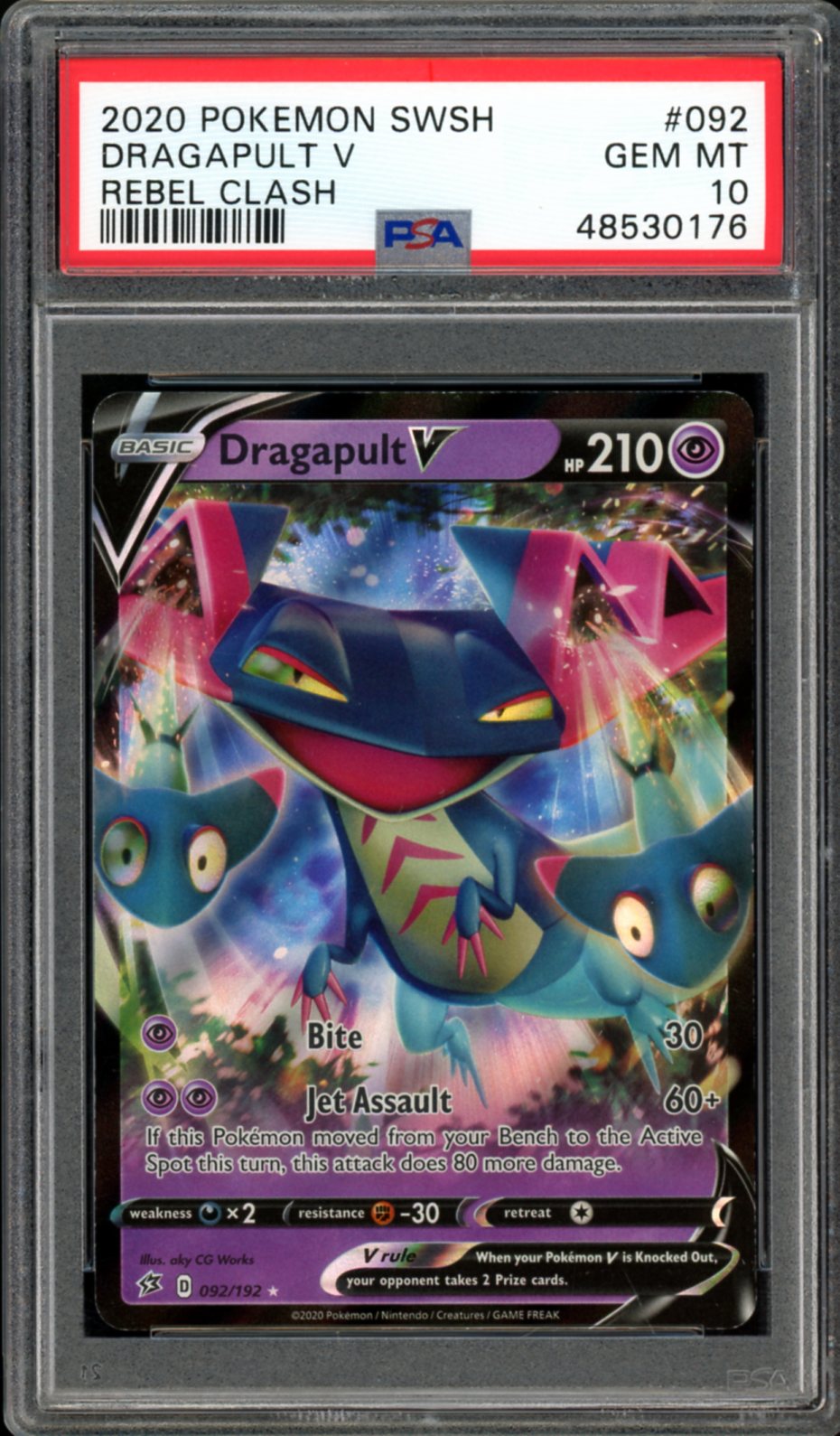 Dragapult V Rebel Clash 92/192 PSA 10