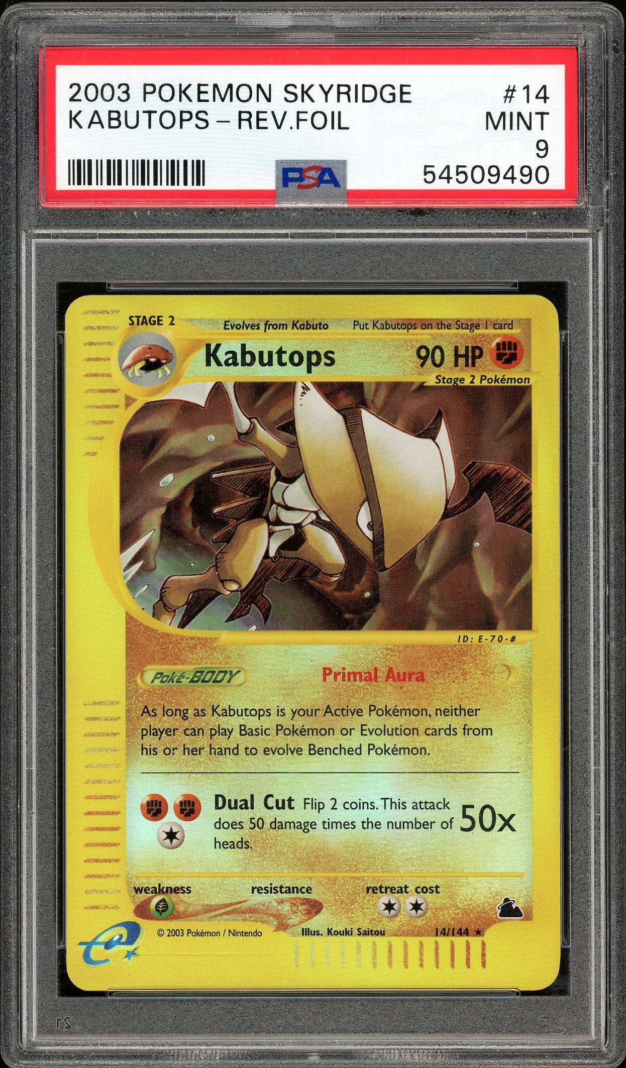 Kabutops Reverse Holo Skyridge 14/144 PSA 9