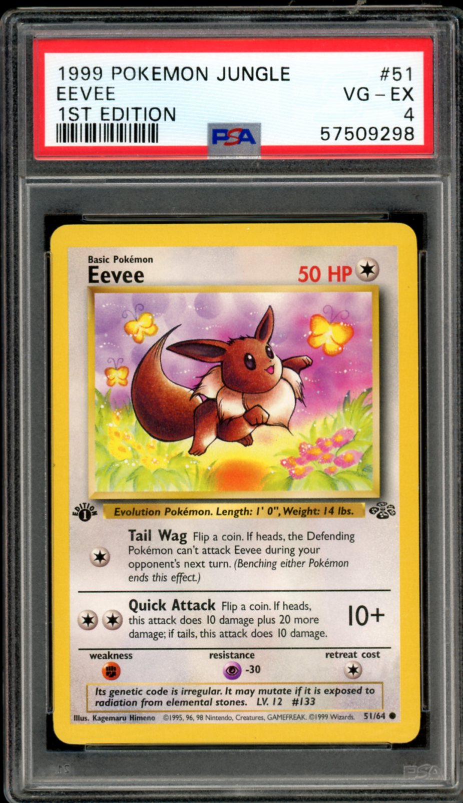 Eevee 1st Edition Jungle 51/64 PSA 4