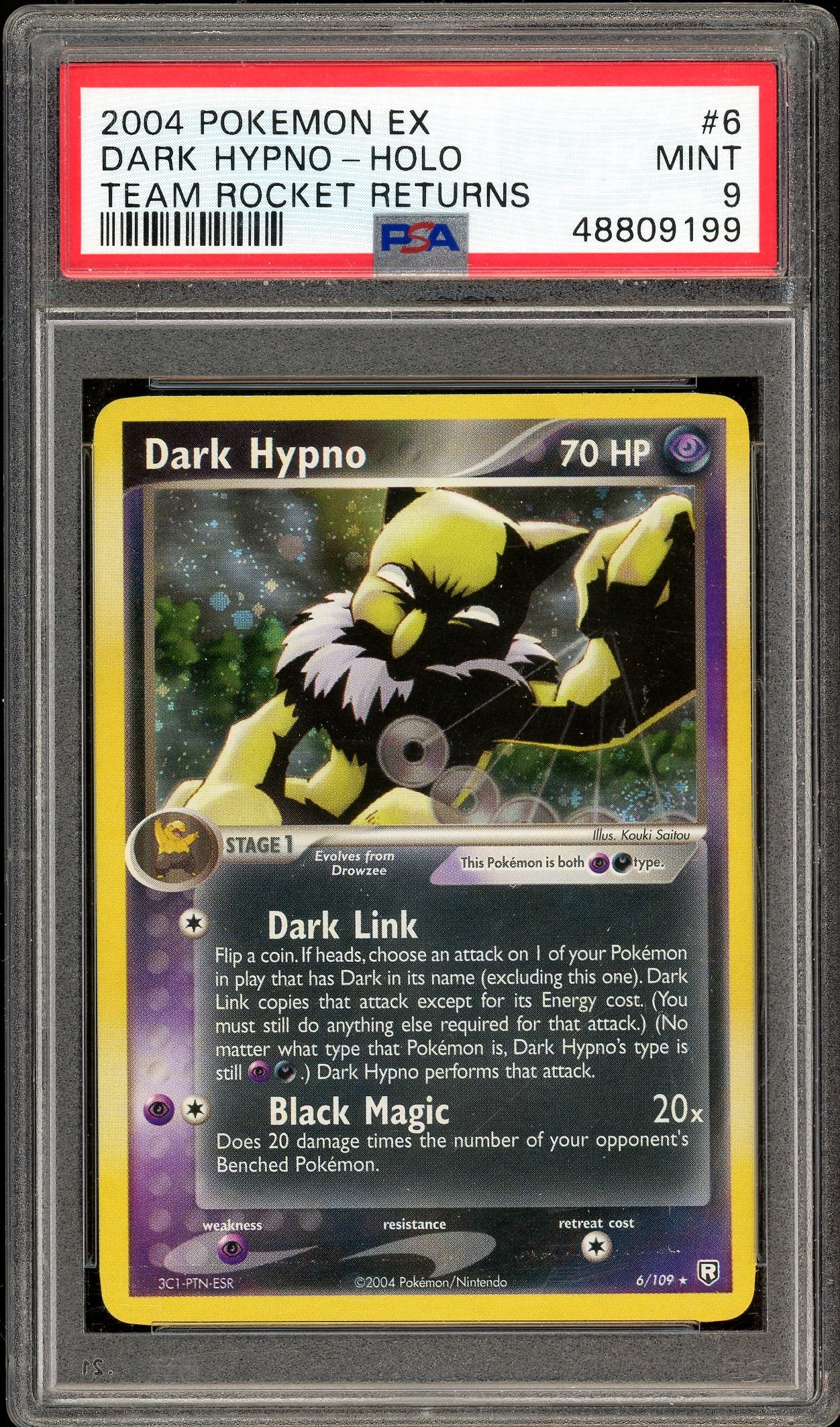 Dark Hypno Team Rocket Returns 6/109 PSA 9