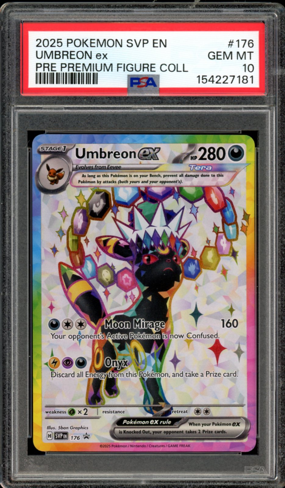 UMBREON EX SV BLACK STAR SVP #176 PSA 10