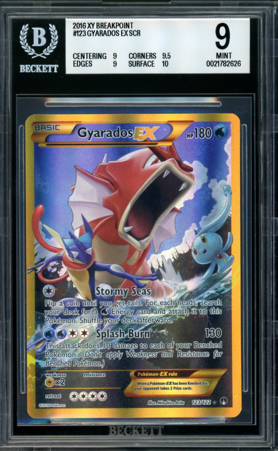 Gyarados EX Secret XY Breakpoint 123/122 BGS 9