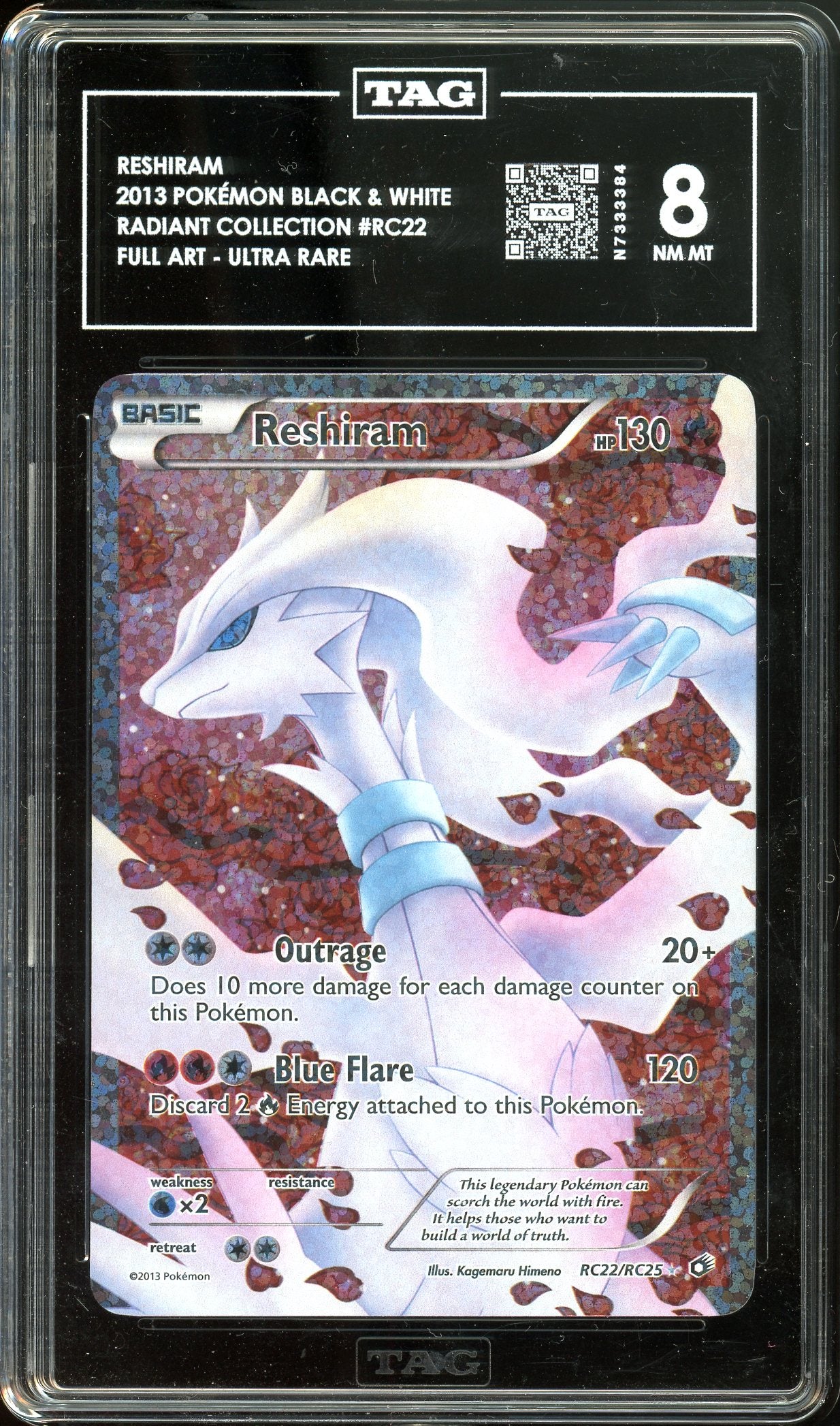 Reshiram Legendary Treasures RC22/RC25 TAG 8