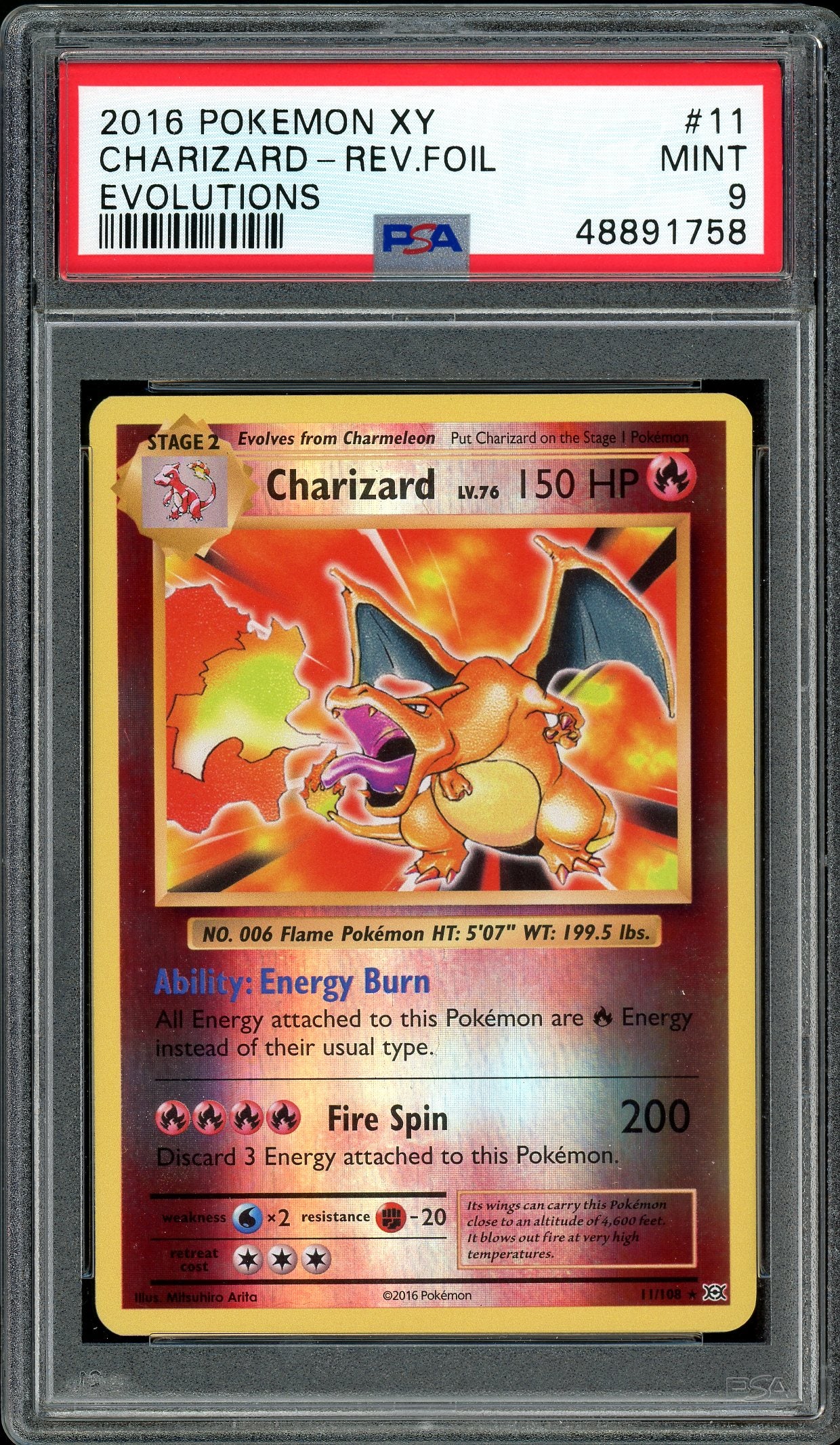 Charizard Evolutions 11/108 PSA 9