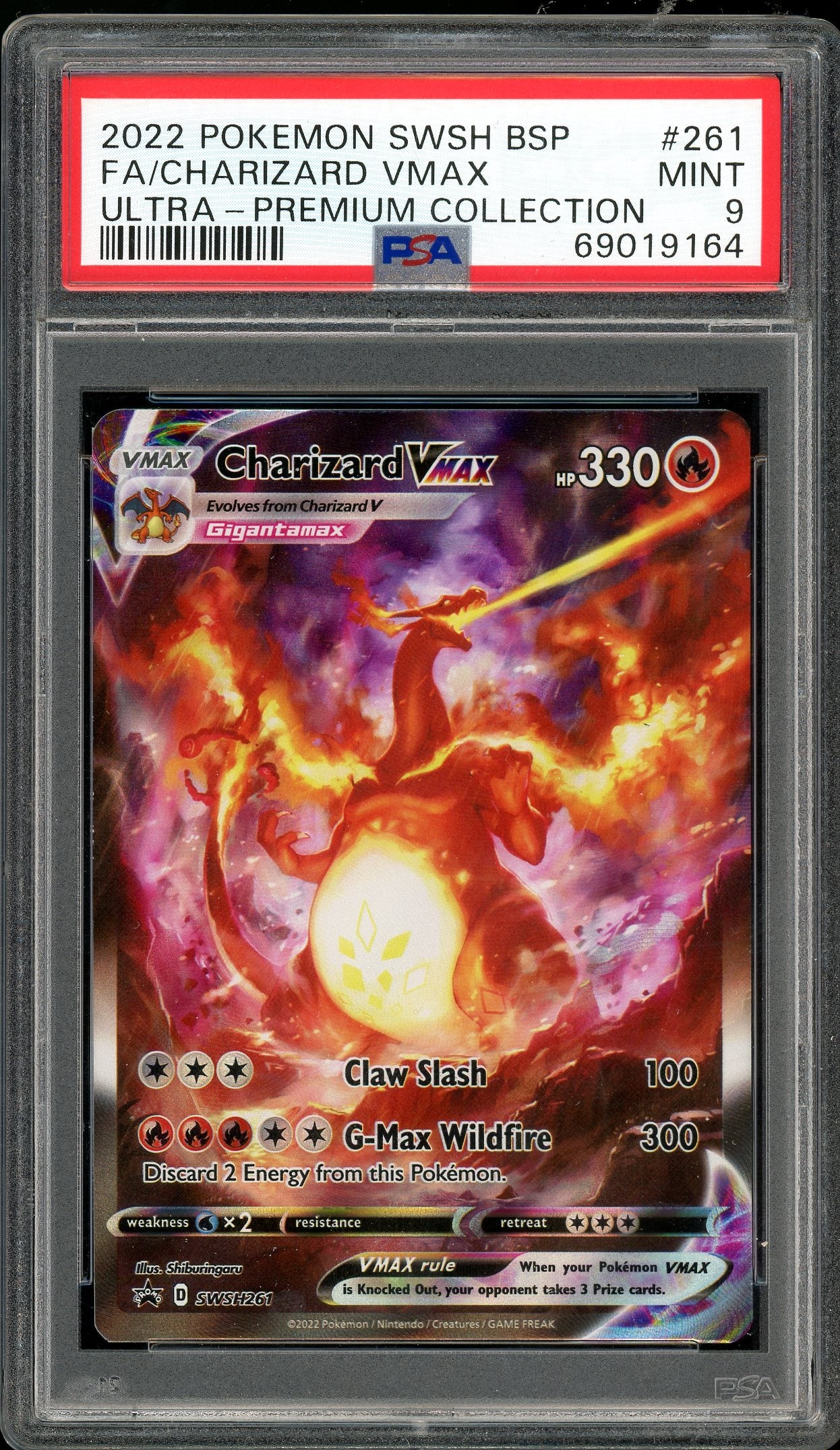 Charizard VMAX Ultra Premium Collection SWSH Promo SWSH261 PSA 9
