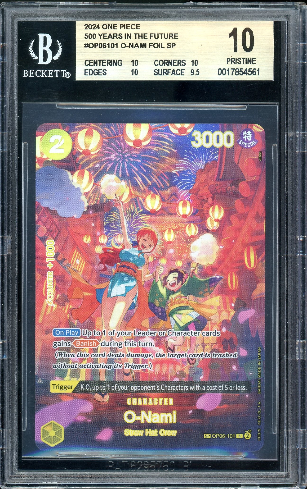 O-Nami SP One Piece 500 Years In The Future OP06-101 BGS 10