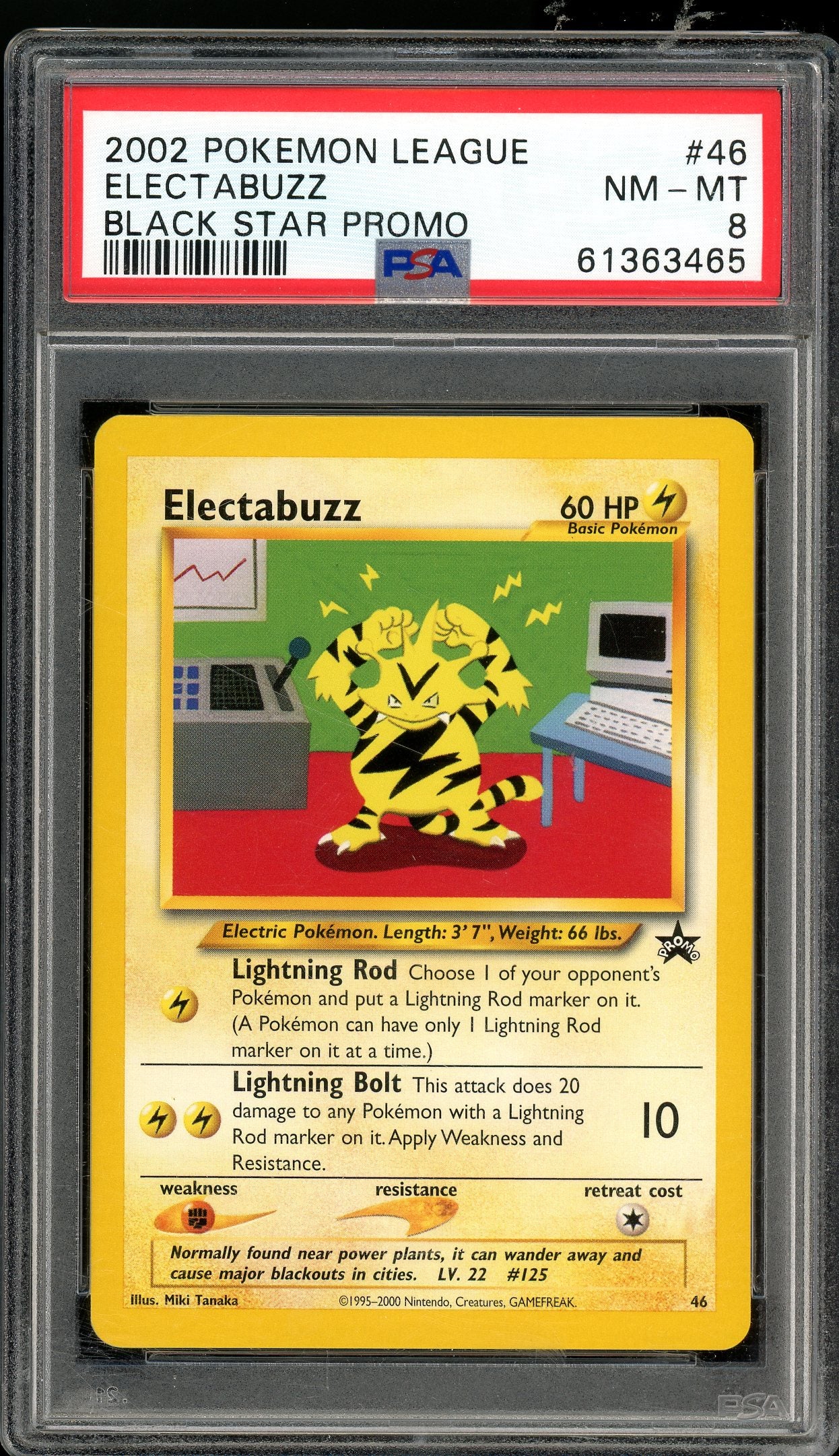 Electabuzz Black Star Promo 46 PSA 8