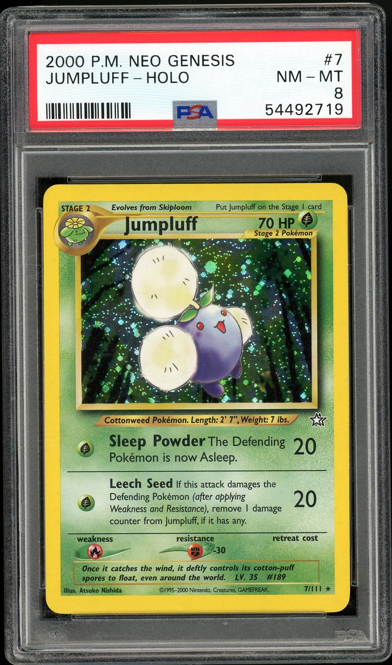 Jumpluff Neo Genesis 7/111 PSA 8