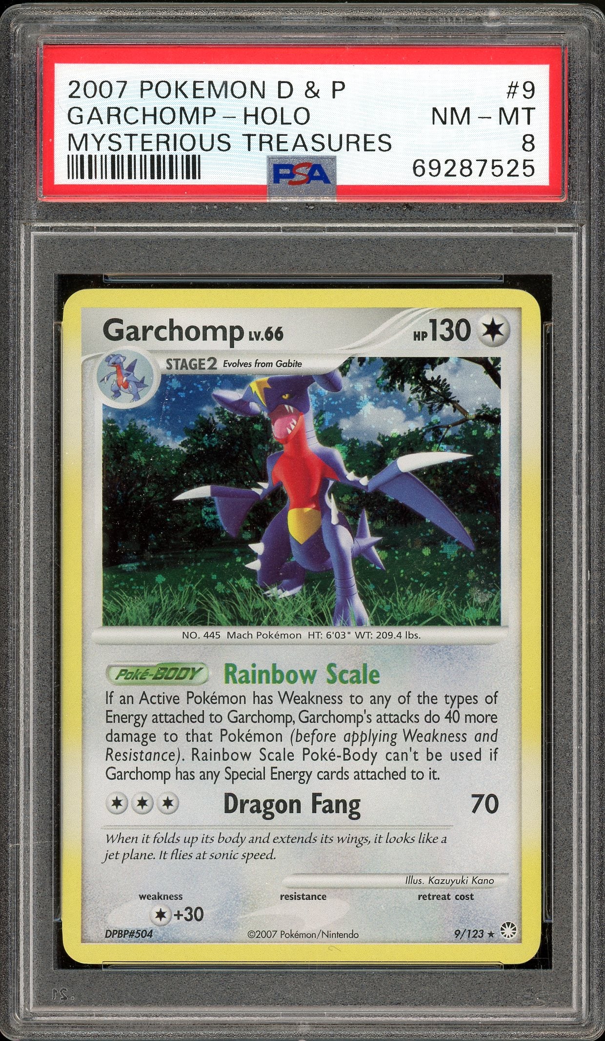 Garchomp Mysterious Treasures 9/123 PSA 8