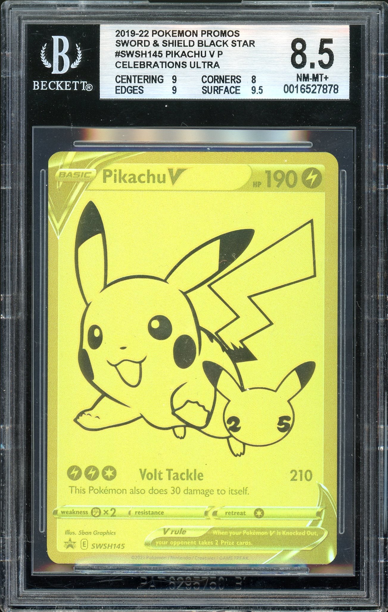 Pikachu V Promo SWSH145 BGS 8.5