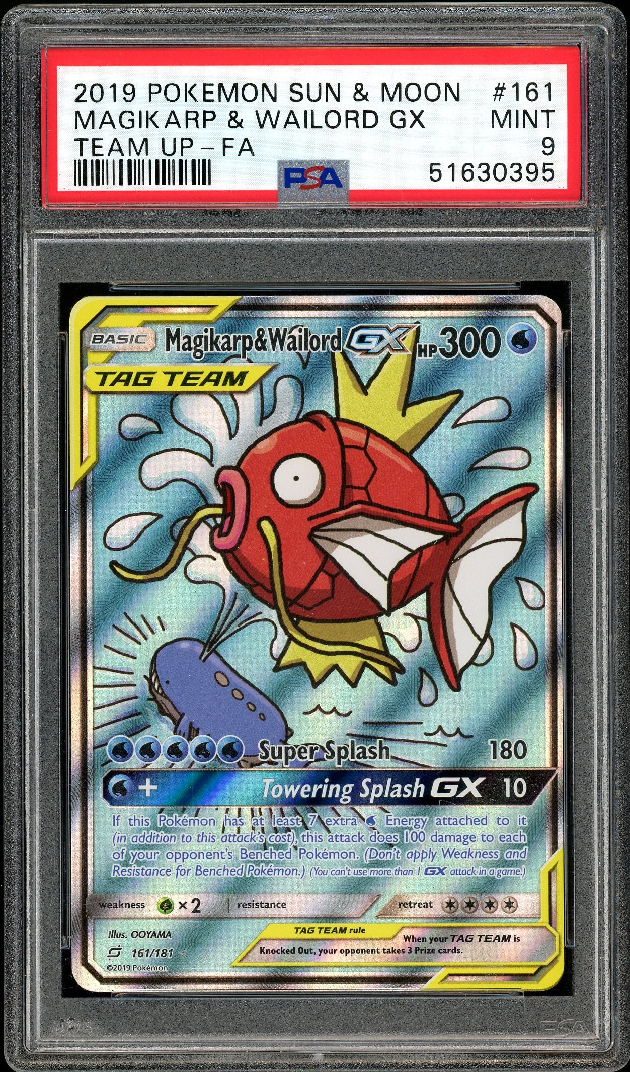 Magikarp & Wailord GX Team Up 161/181 PSA 9