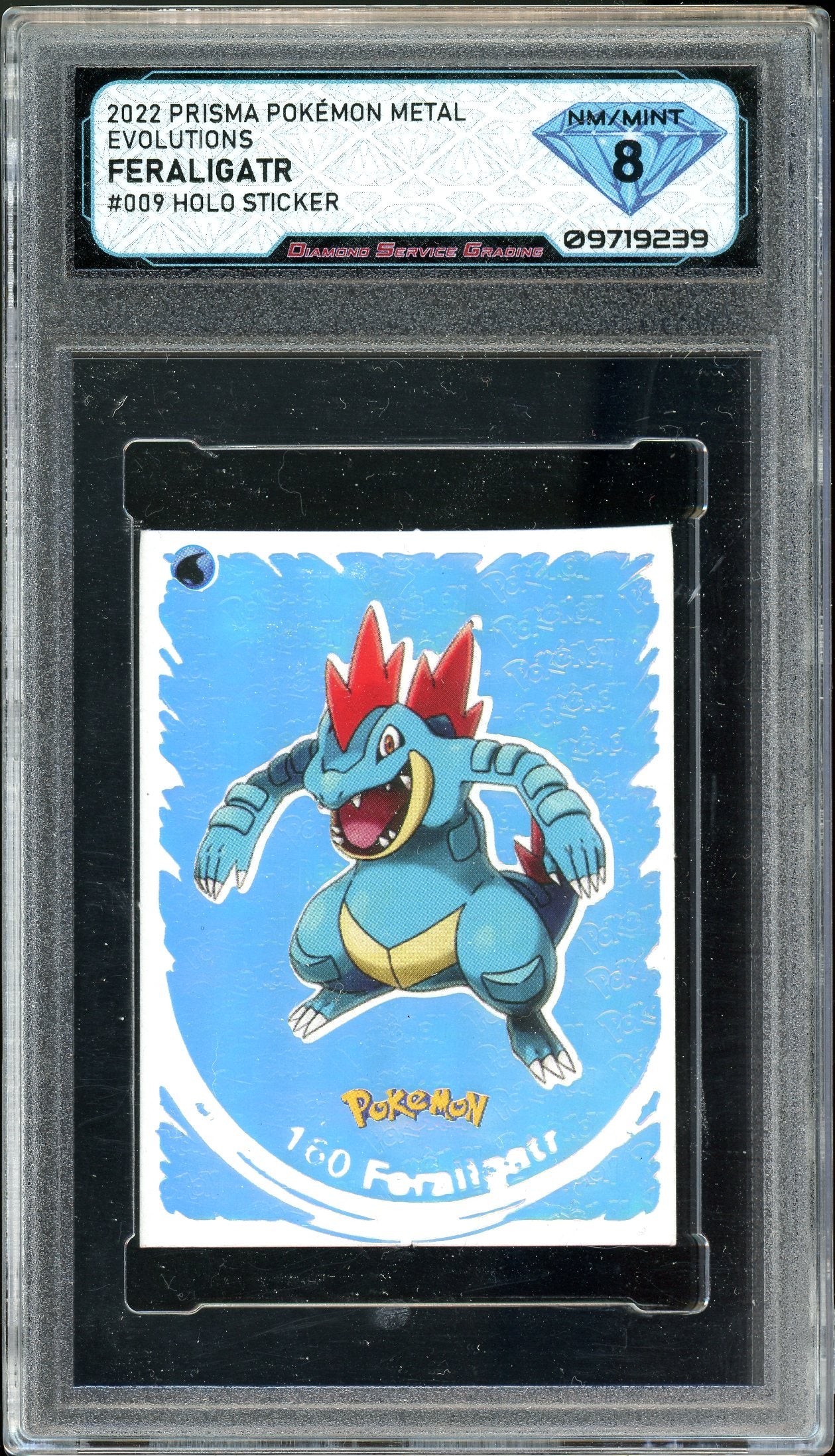 Feraligatr Prism Pokemon Metal Evolutions Sticker 009 DSG 8