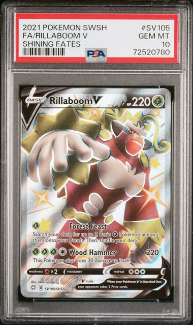 Rillaboom V Shining Fates SV105/SV122 PSA 10