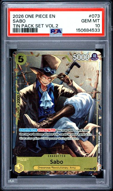 Sabo Tin Pack Set Vol.2  P-073 PSA 10