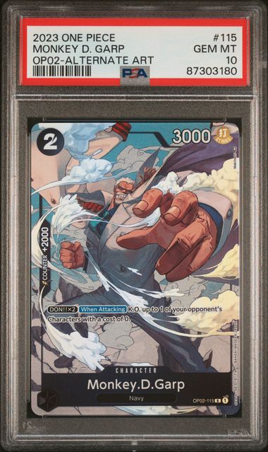 Monkey D Garp Paramount War OP02-115 PSA 10