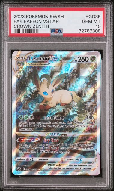Leafeon VSTAR Crown Zenith GG35/GG70 PSA 10