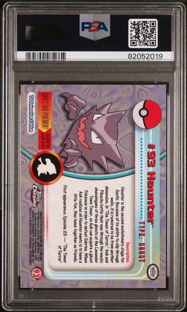 Haunter Topps Pokemon Chrome Series 1 #93 PSA 10