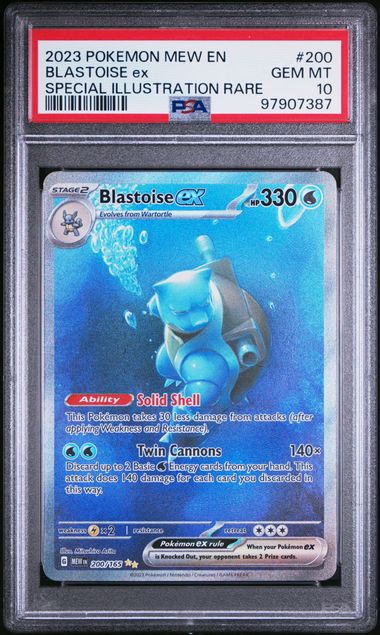 Blastoise ex Pokemon 151 200/165 PSA 10