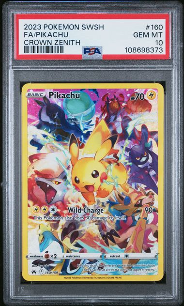 Pikachu Crown Zenith 160/159 PSA 10
