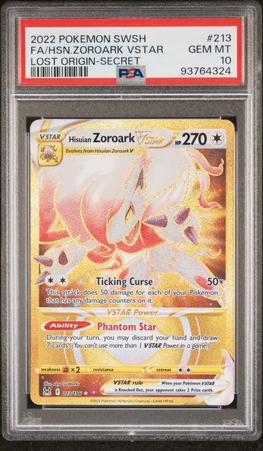 Hisuian Zoroark VSTAR Lost Origin 213/196 PSA 10