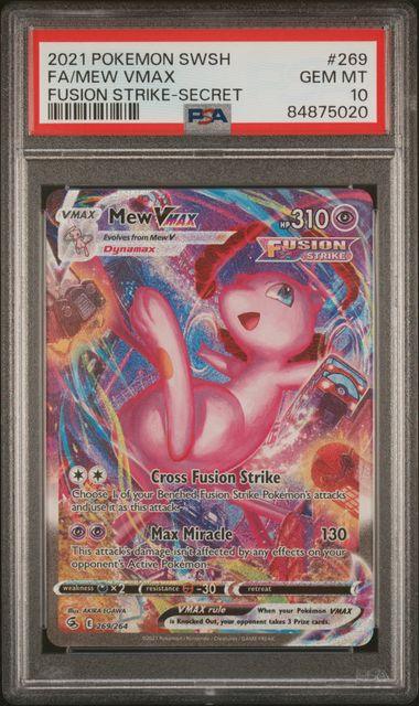 Pokemon: Mew VMAX Fusion Strike 296/264 PSA 10 - Josh's Cards