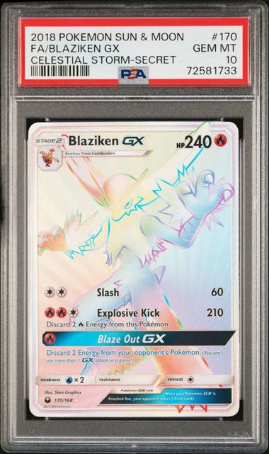 Blaziken GX Celestial Storm 170/168 PSA 10